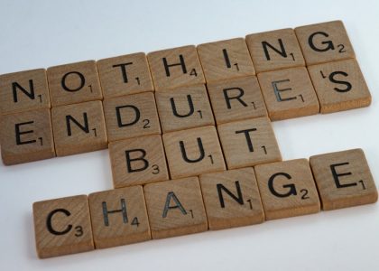 scrabble, scrabble pieces, lettering, letters, wood, scrabble tiles, words, quote, wisdom, nothing endures but change, change, adapt

